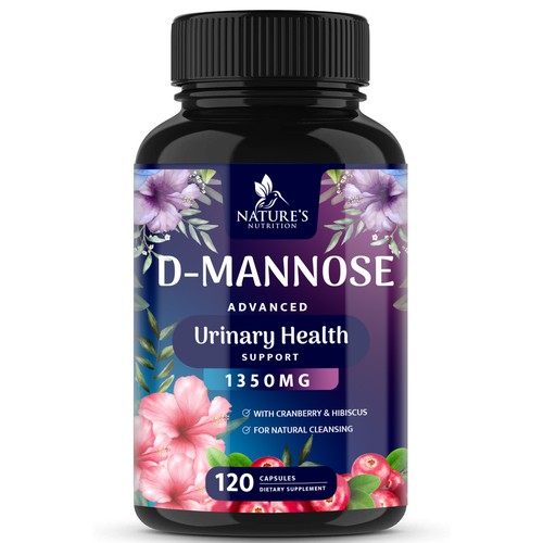 Colorful D-Mannose Design Needed for Nature's Nutrition Design by R O S H I N