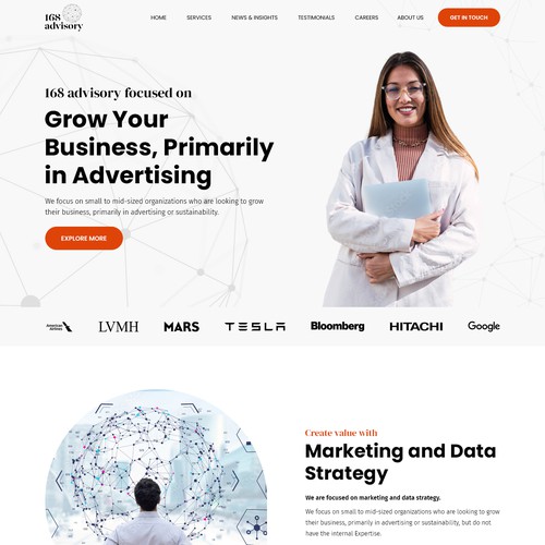 A consulting organization with practical execution Design by dreaminfo