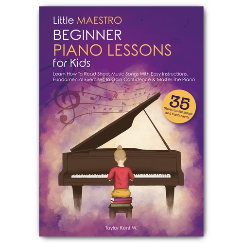 Design a Piano book cover to appeal to kids, parents and beginners Design réalisé par Grafithegy