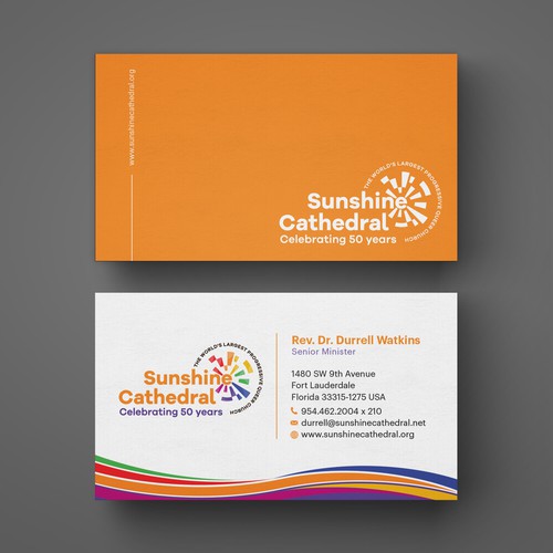 Business Card for Growing Progressing LGBTQ Church Design by AYG design