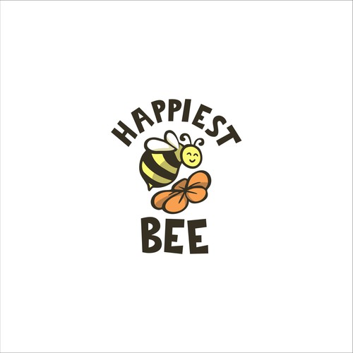 Design a cute, happy logo for Happiest Bee. Design réalisé par yilmazpeny