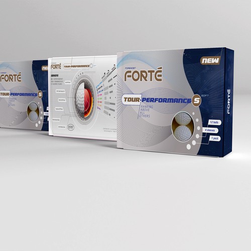 Create a futuristic, high-end packaging golf ball box for Foremost Golf Design réalisé par Levro