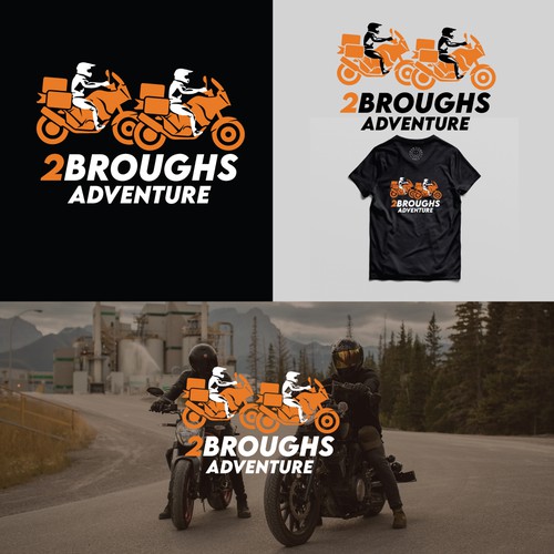 2Broughs Adventure Motorcycle Logo Design von anasart_