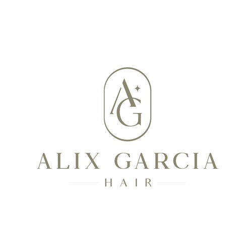 "Alix Garcia Hair" winning Logo & hosted website