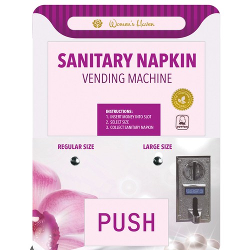 Vending Machine Signage for Feminine Product brand Design by Liz-Gardner