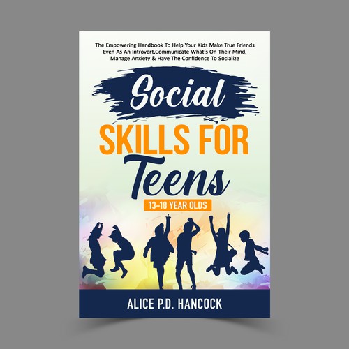 Minimalist Book cover for Teens ages 13-18 suffering from social anxiety and need to learn social skills Réalisé par KMS Arafat