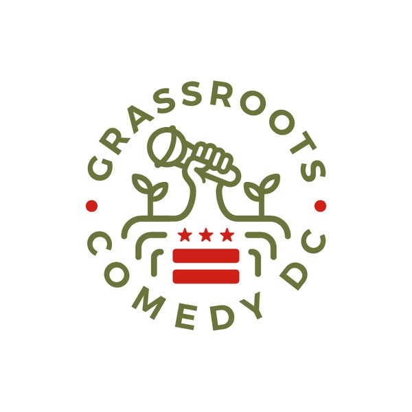 Design by Rulio Ramirez titled "Grassroots Comedy DC"