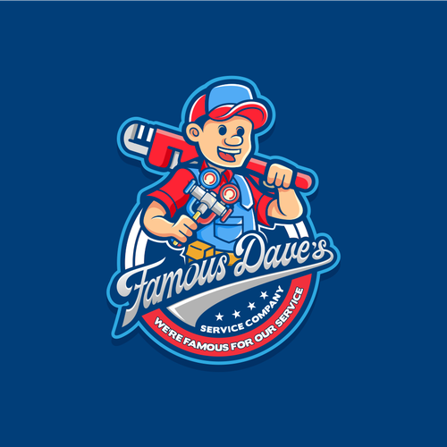 Famous Dave's Service Company Logo Design por VectorCrow87