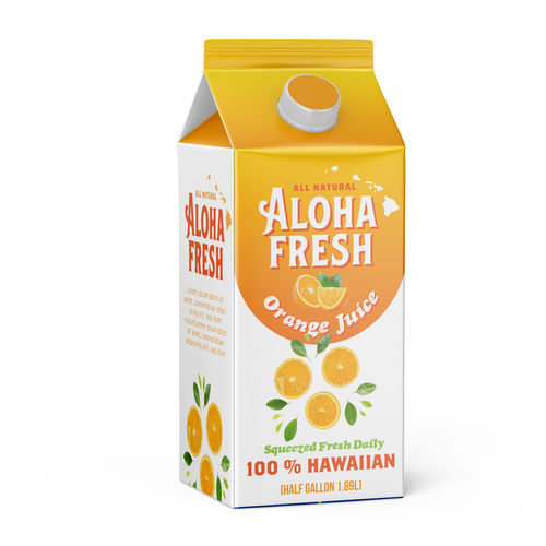 ALOHA FRESH JUICE & TEA Design by Helma