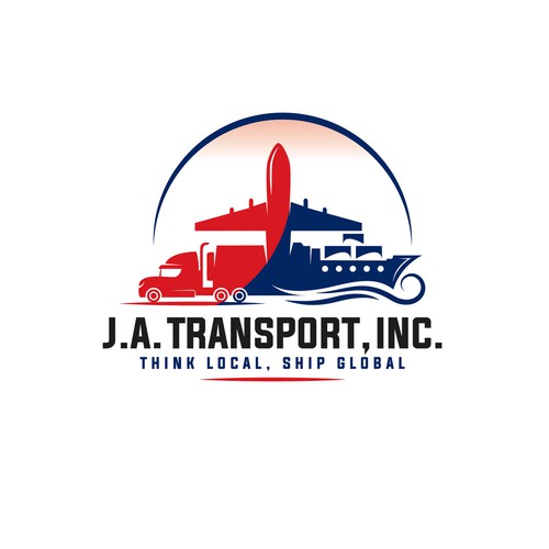 shipping company logo design