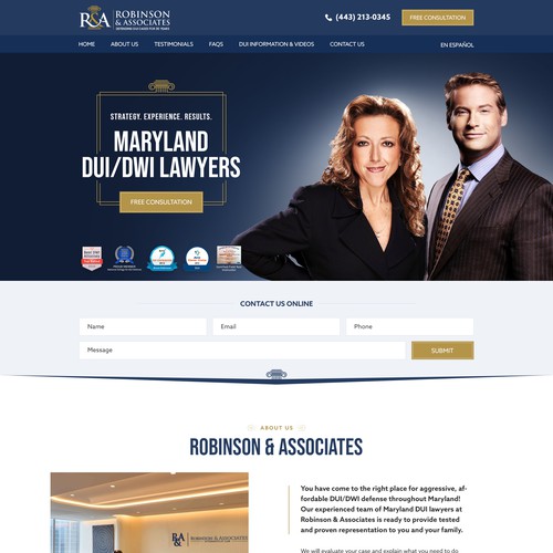 DUI Lawyer Landing Page Design by pixelwebplanet