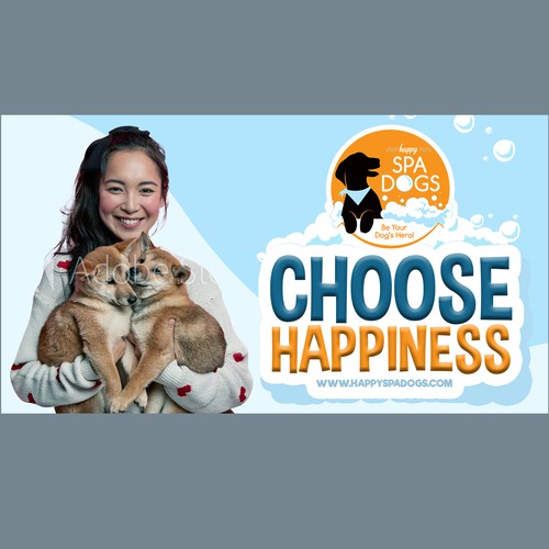 Choose Happiness Banner Design Design por Evocative ✘