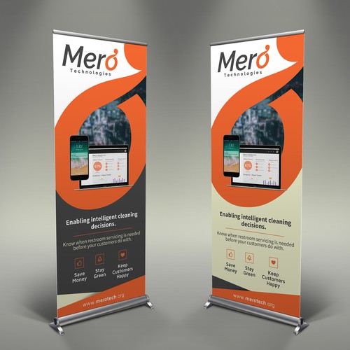 Growing tech startup in IoT needs a banner design for trade-shows Design by inventivao