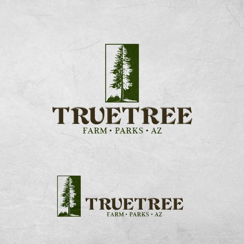 Organic logo for high elevation tree farm in Arizona. Design by Mayes