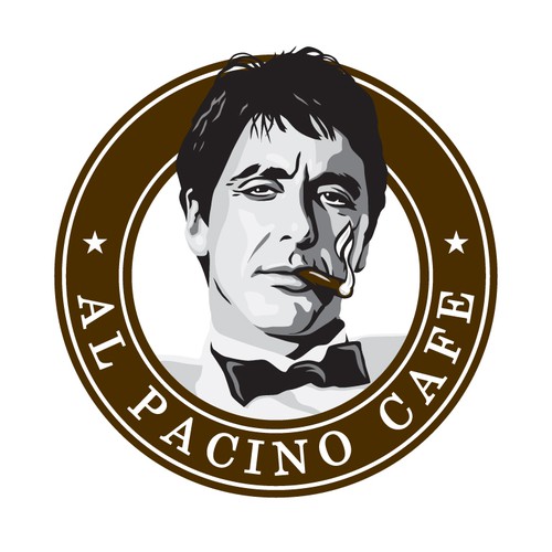 Logo for a high end Italian coffee shop with an Al Pacino theme. Réalisé par 262_kento