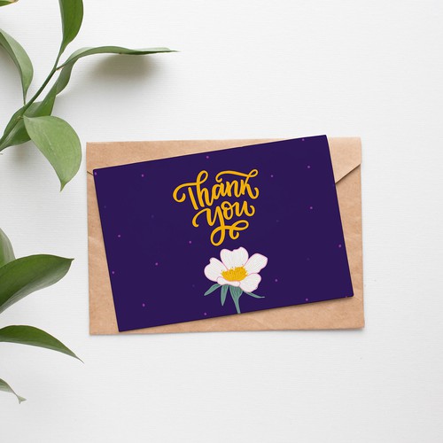 Thank you card design-ontwerp door Hanifa design