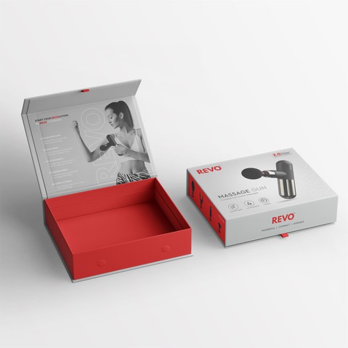 Massage Gun Packaging Design Design réalisé par Mr. PARA