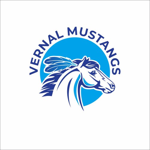 Middle school mustang logo cool enough for your kid to wear Design by diviart