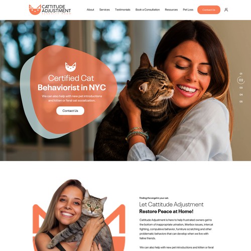 Create a website refresh for a cat behavior consultant! Design by Isaac Creative