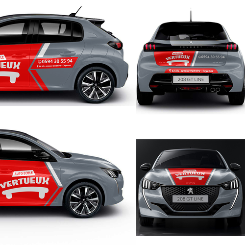 Simple Classy car design for a company that teach people how to drive Design by theANUNGs