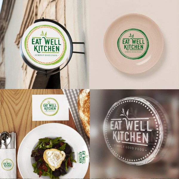Design by cha-chi titled "LOGO DESIGN FOR "EAT WELL KITCHEN""
