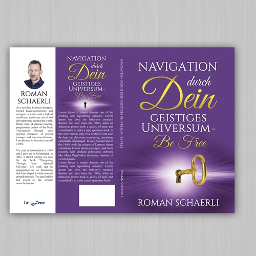 Create a simple, impressive book cover for the title "Navigation through your spiritual universe" Design by amber_85