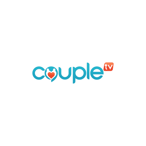 Couple.tv - Dating game show logo. Fun and entertaining. Diseño de Sufiyanbeyg™