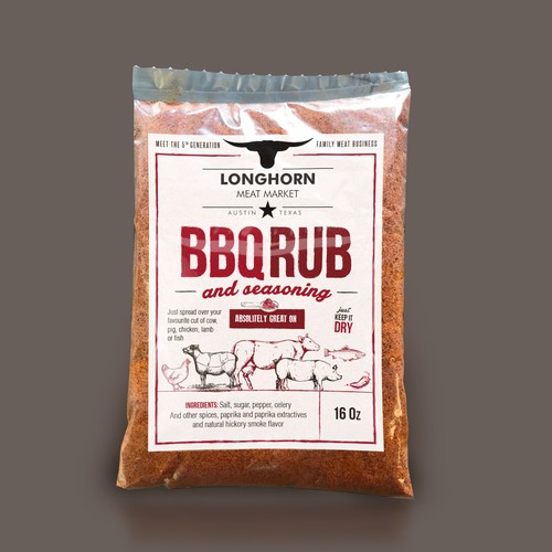 BBQ Rub / Seasoning Product Label Product label contest