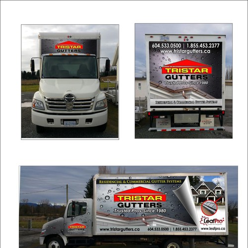 Tristar Gutter truck vehicle wrap (I AM HAVING A PRO INSTALL WRAP) Design von T i f a n y' s