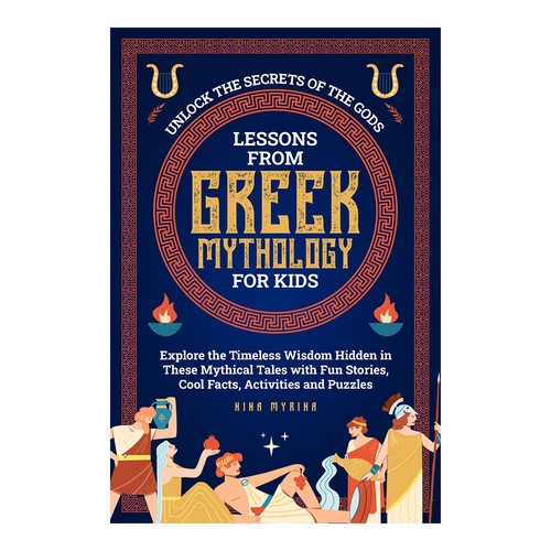 An eye-catching book cover design on Greek mythology for kids Design by Distinguish♐︎
