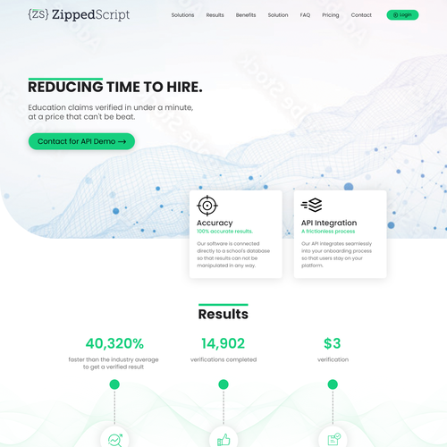 Design a Modern 1 page website for a software Startup! Design by Mycrodesign