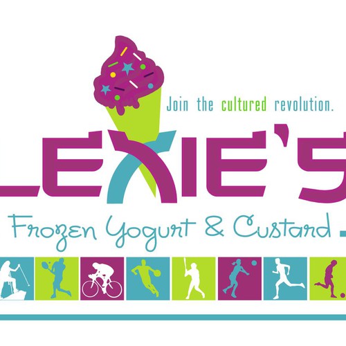 Lexie's™- Self Serve Frozen Yogurt and Custard  Design por dragonflydesigns