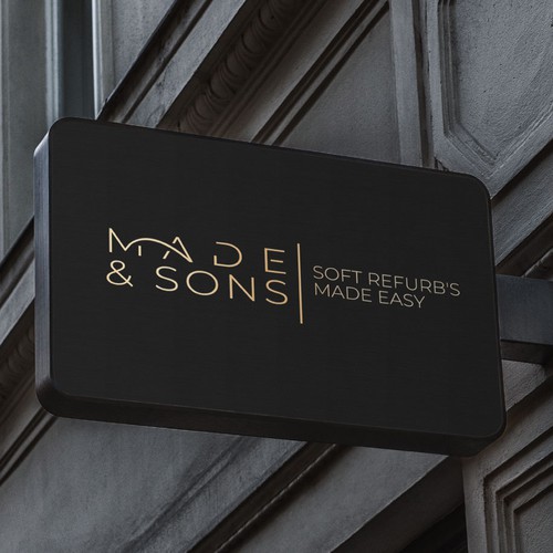 Luxury Meets Ease: Logo & Card Design for Made & Sons Design by TaSereda