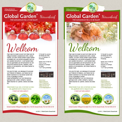 Global Garden newsletter redesign Design by graphixeu