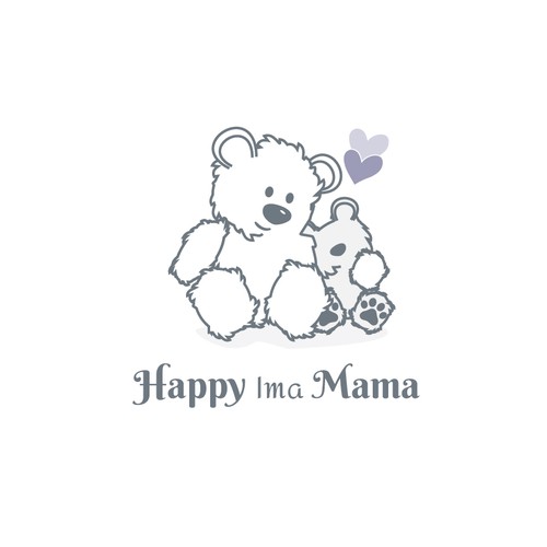 HAPPY ima MAMA - Show me your creativity! Love clever/unique lettering and fun logo with clean silhouette. Design by Pixiesplat