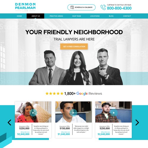 We need a modern and sleek updated web design for our personal injury law firm Design by Rith99★ ★ ★ ★ ★