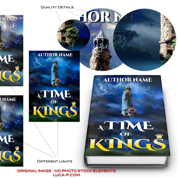 Design by Luca-P titled "Create an eBook cover for a fantastical, historical, Arthurian novel for an first time author!"