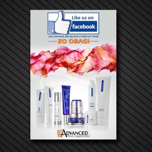 Like us on Facebook Flyer Advanced Plastic Surgery Center & Twin Lakes Spa Design by Senior Graphic Designer