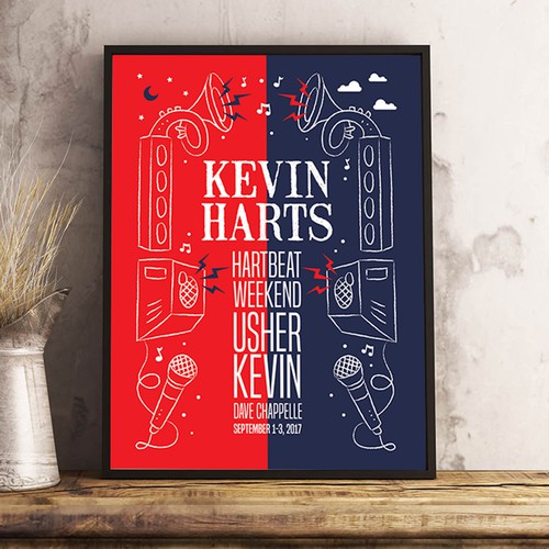 Design Concert Poster for Screen Print - Kevin Hart @ The Cosmopolitan of Las Vegas Design von Mrs Design ♥