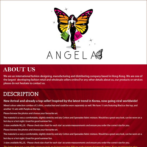 Help Angela Fashion  with a new banner ad Design by Vanikrishna