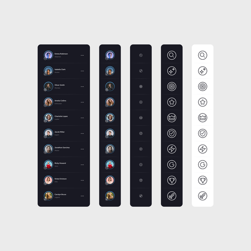 Luxuary Autmotive App - Minimalist User Tier Icons Design by M.Amiri