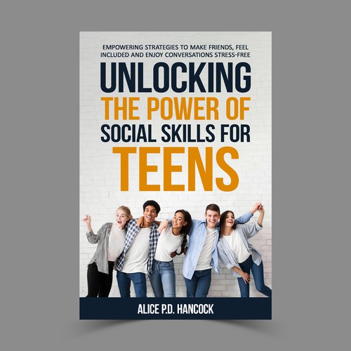 Minimalist Book cover for Teens ages 13-18 suffering from social anxiety and need to learn social skills Réalisé par KMS Arafat