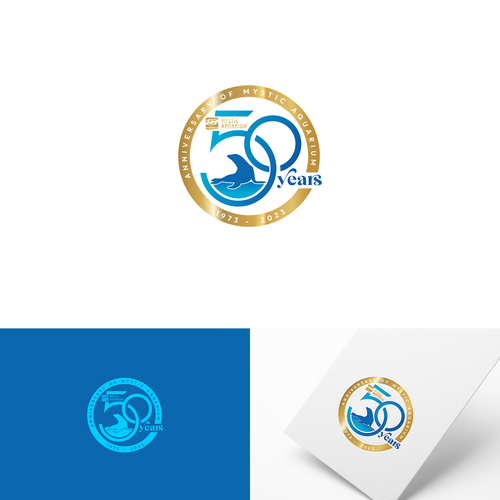 Mystic Aquarium Needs Special logo for 50th Year Anniversary Design by zafranqamraa