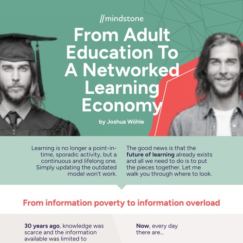 Infographic: from education to learning economy Design by Impakto