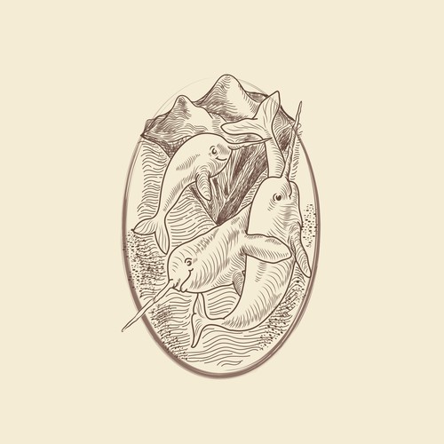 Narwhal artwork design Design by KERATULI®️