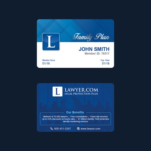 Lawyer Com Membership Card Wettbewerb In Der Kategorie Sonstige Werbematerialien 99designs