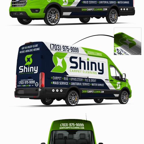 Commercial Truck/Van Wrap Design - Cleaning Company Design by ✨Elis Alves✨