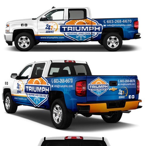 HVAC Truck Wrap Design por victims