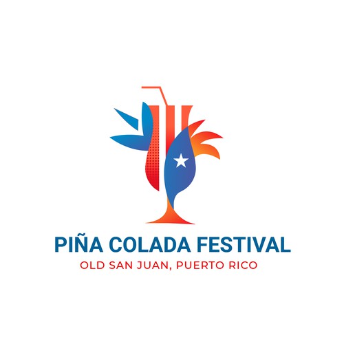 Design Piña Colada Festival Logo and Branding Package por smitadesign