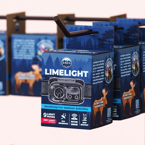 Design the packaging a outdoor headlamp where proceeds are donated to save american wildlife Design by Design Warlord